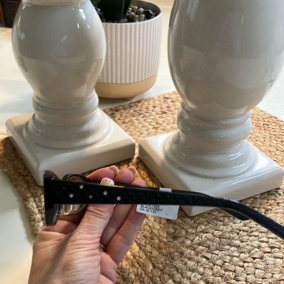 New Designer looks for less eyeglasses frames black rhinestones no slip - Picture 7 of 8